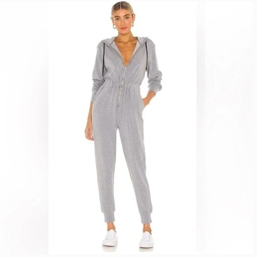 WeWoreWhat Leisure Suit Gray Sweatsuit Jumpsuit Onesie